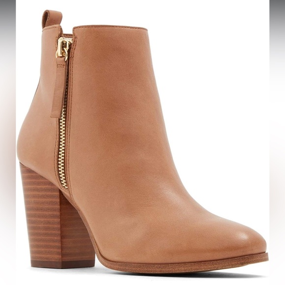 NWOT • ALDO • Women's Noemieflex Block Heel Ankle Boot • Cognac • Size 9 • 🤎 - Picture 1 of 13